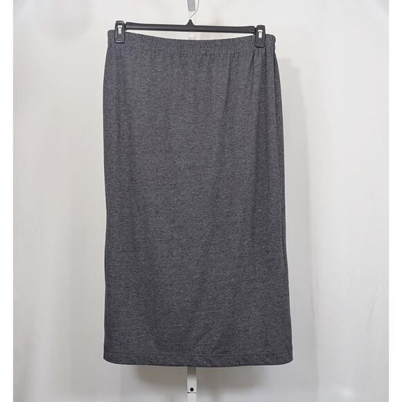 Vintage 90s Top Skirt Set Long Sleeve Midi Gray Women's Size 18 New Deadstock - Picture 7 of 12